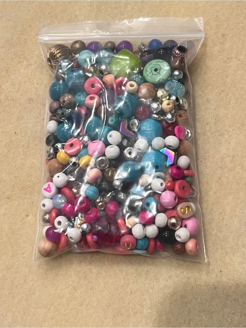 Mixed Assorted Craft Beads - Colorful Bag